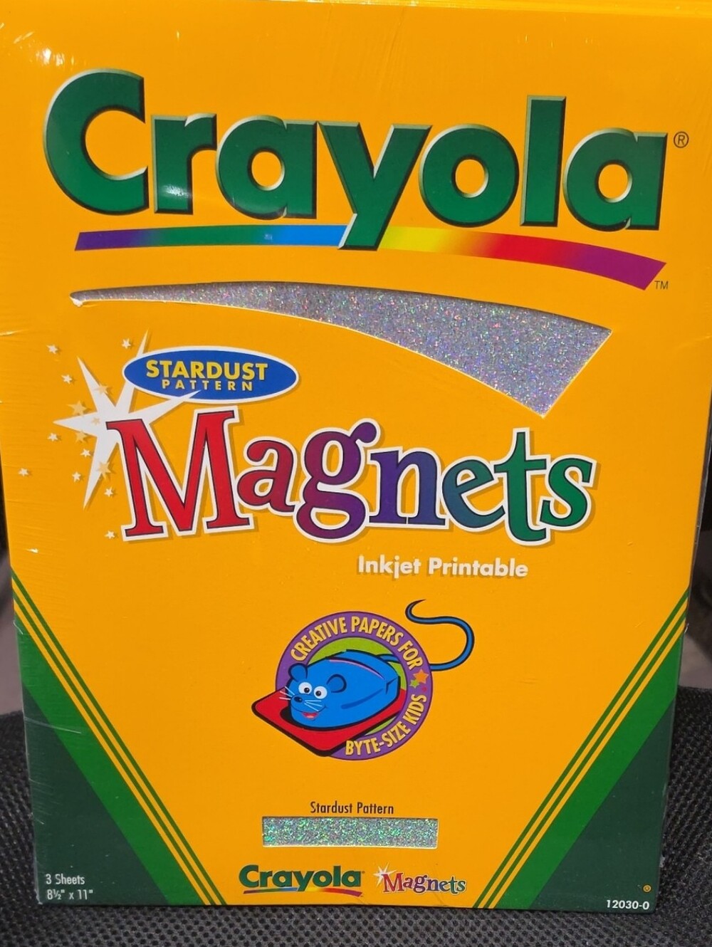 New Crayola Magnets, Stardust Pattern, 3 Sheets, Inkjet Printable